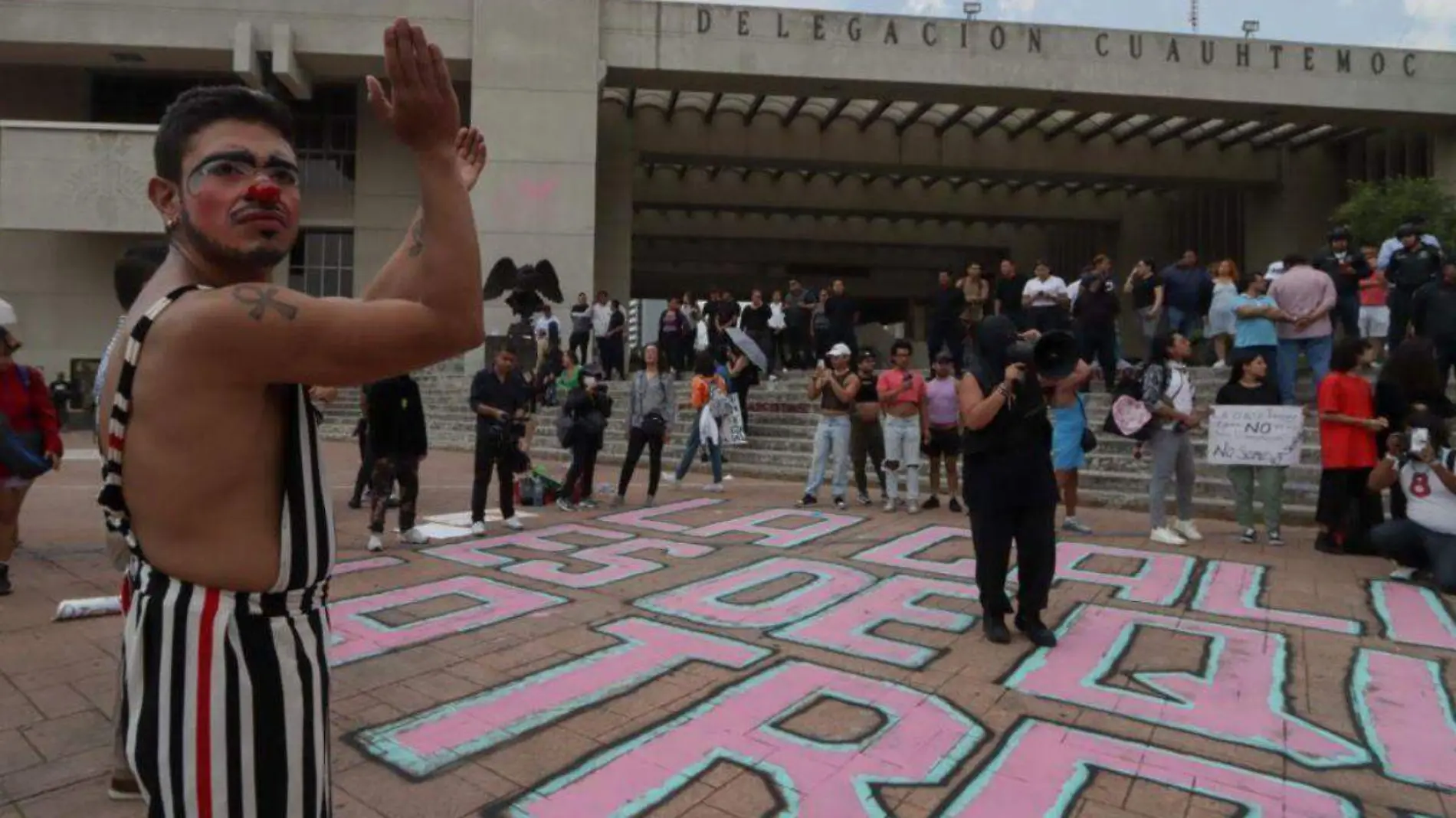 Protesta en alcaldia Cuauhtemoc